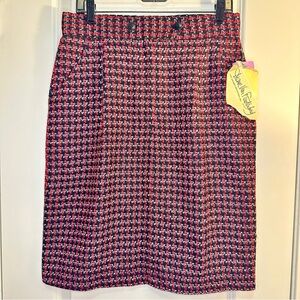 Vintage NWT Diane von Furstenberg tweed pencil skirt. GREAT pockets fits 12-14